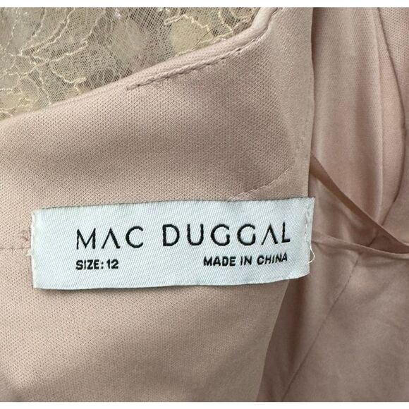 MAC DUGGAL Formal Long Gown Dress Style 11782 Size 12 Dusty Rose - Picture 9 of 10